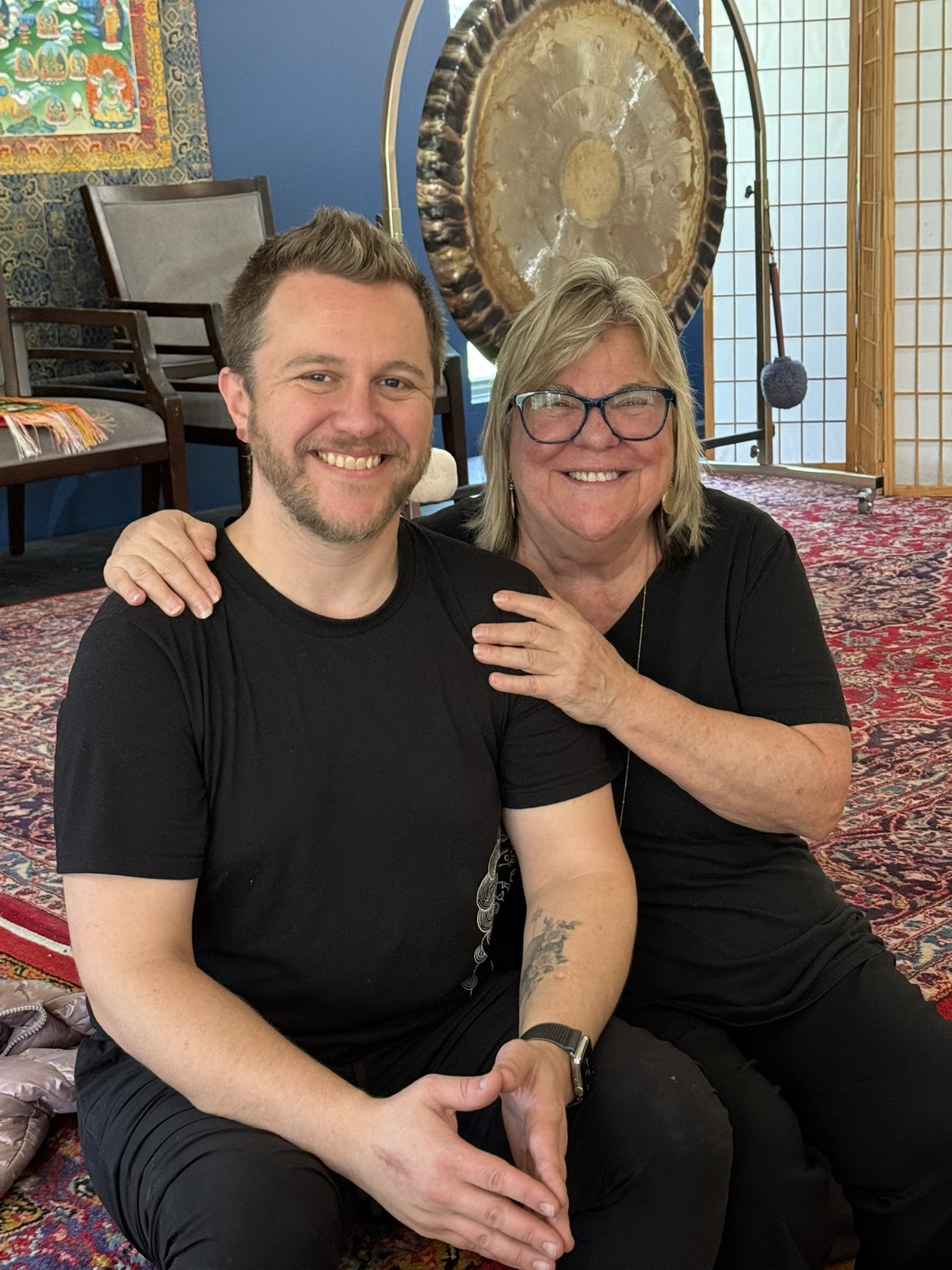 David and Jayne Gumpel in Jayne's meditation space